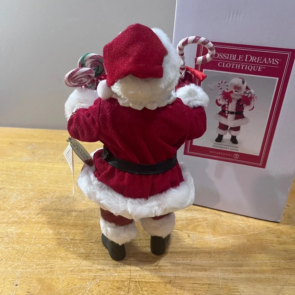 Possible Dreams Clothtique Peppermint Santa Dept 56 Exclusive Limited Edition